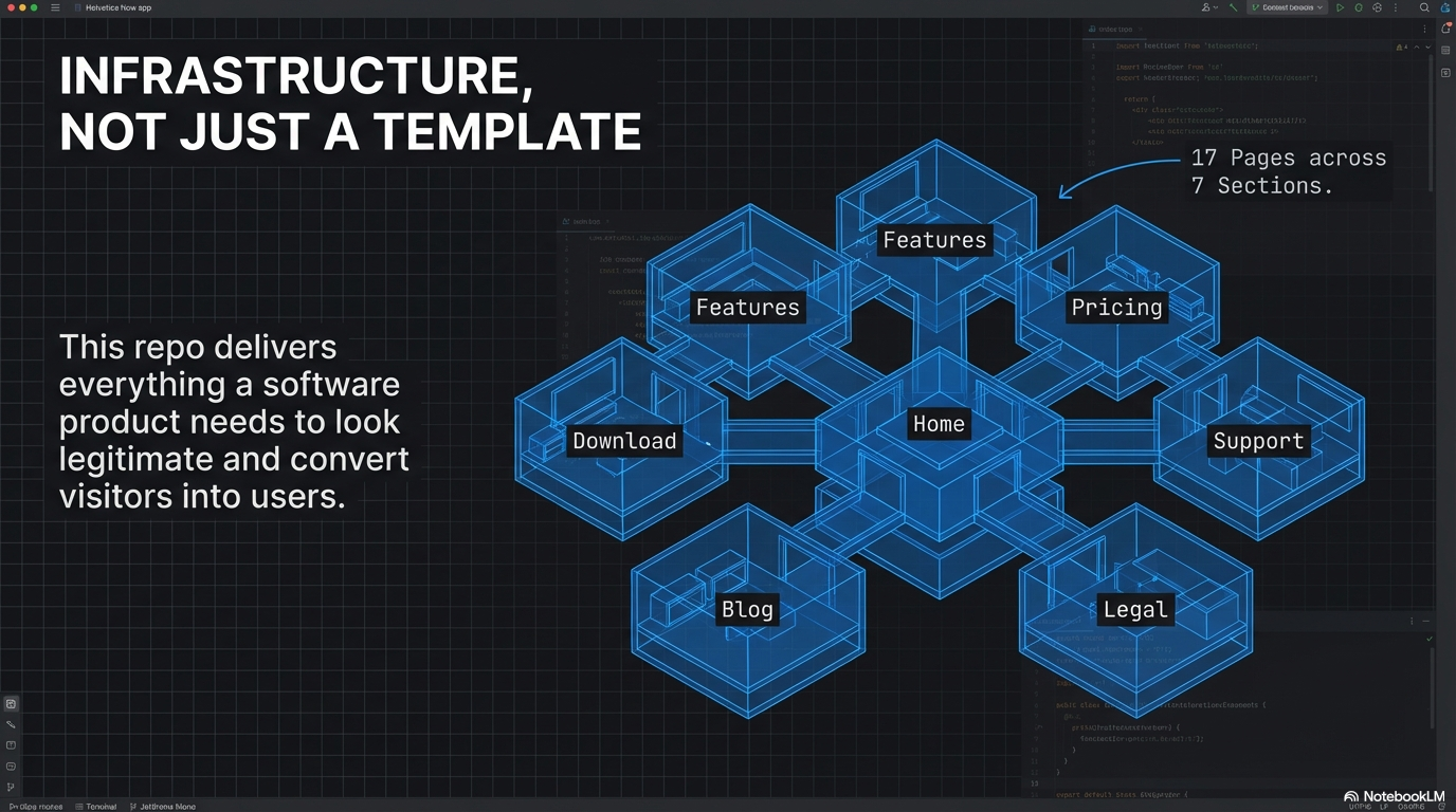 Features section with trust signals